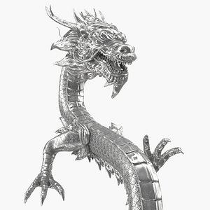 chinese dragon silver model