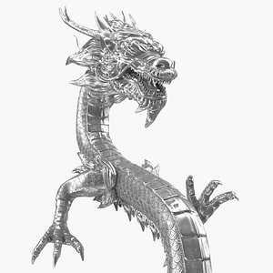 Chinese Dragon Silver 3D Model