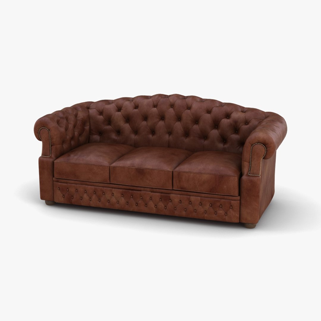 3D Oxford ThreeSeat Sofa TurboSquid 1876342