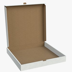 half open pizza box 3D model