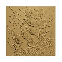 Modern Botanical Leaf wall decor Relief STL Mural CNC 423