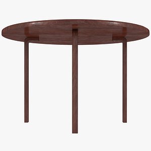 minimalist mahogany artek alvar aalto 3D model