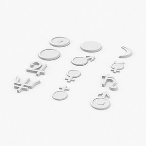 Astrological Symbols White