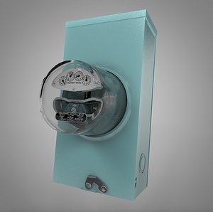 general electric watthour meter 3D model