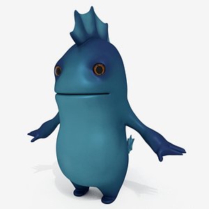 3D monster cartoon sweetie model