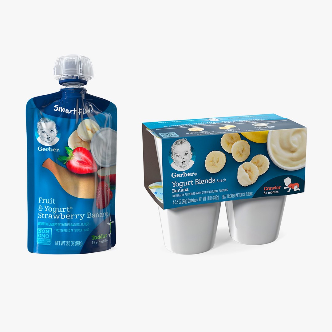 Baby Food Gerber Collection 2 3D model preview