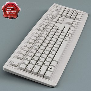 keyboard modelled 3d max