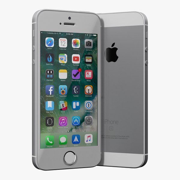 iphone se silver 3D