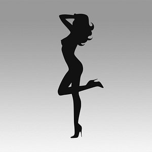 Girl logo lasercut