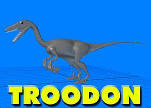 troodon dinosaur 3d model