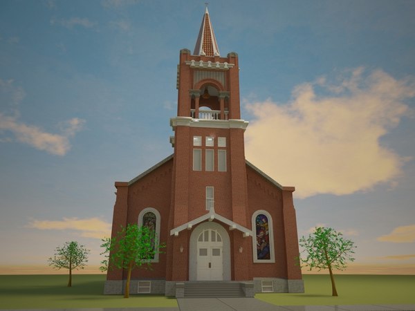 catholic church 3d max