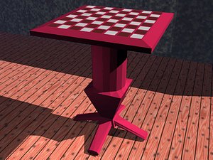 Mesa de xadrez para 3 homens Modelo 3D $15 - .3ds .blend .c4d .fbx