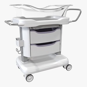 transparent hospital bassinet 3D model