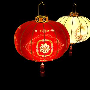 3D model Chinese red lantern