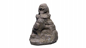 3D weathered garden ornament model
