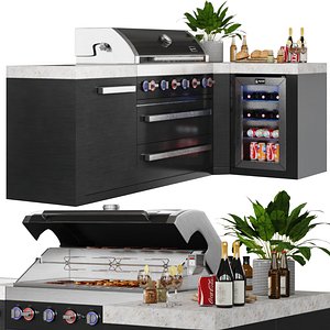 3D Mont Alpi BBQ model