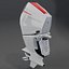 MERCURY RACING V8 500R Blanco Fueraborda PBR modelo 3D