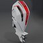 MERCURY RACING V8 500R Blanco Fueraborda PBR modelo 3D