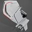 MERCURY RACING V8 500R Blanco Fueraborda PBR modelo 3D