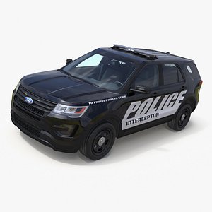 Ford Police Interceptor Unit Simplified 3D model