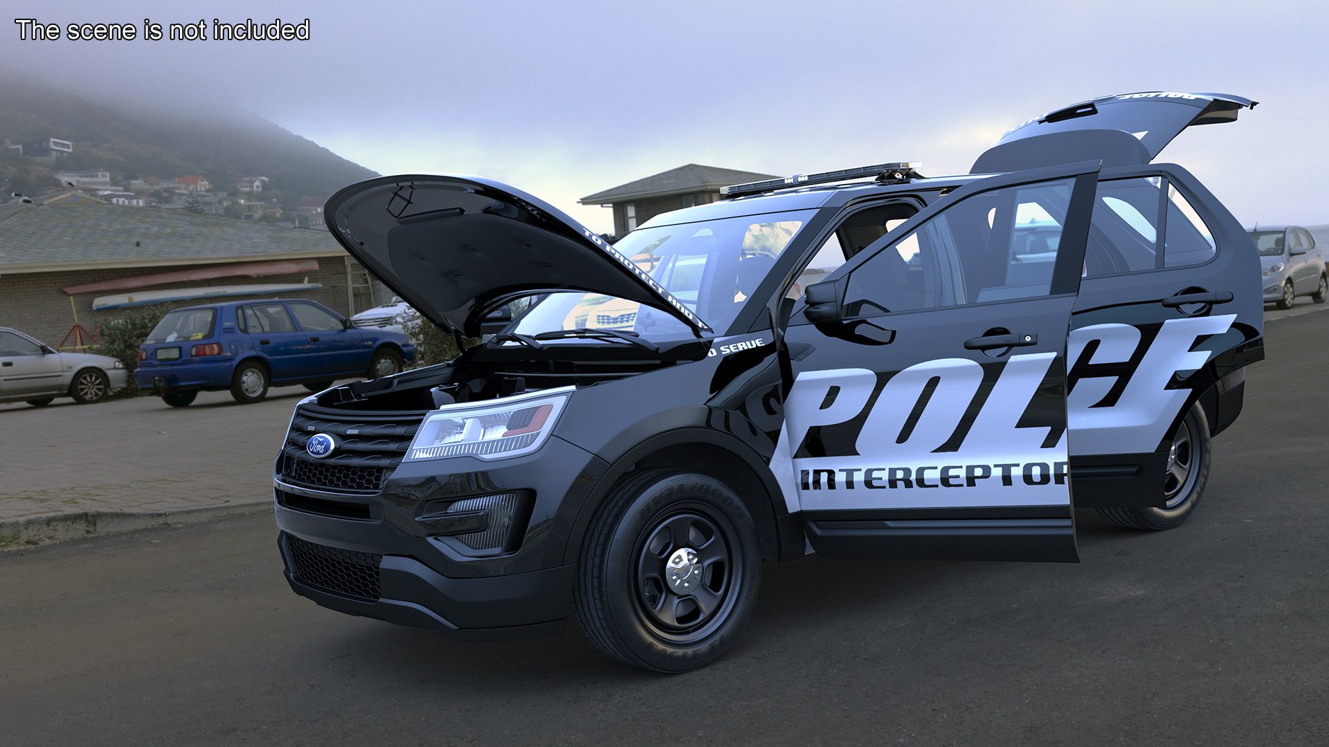 Ford Police Interceptor Unit Simplified 3D Model - TurboSquid 2381092