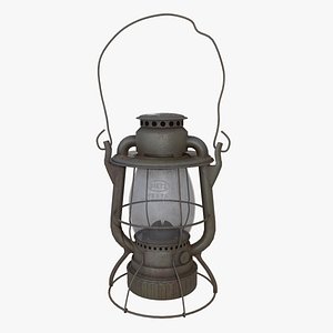 old kerosene lantern light 3D model