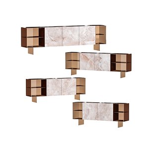 36e8 Glass Sideboard 04 model