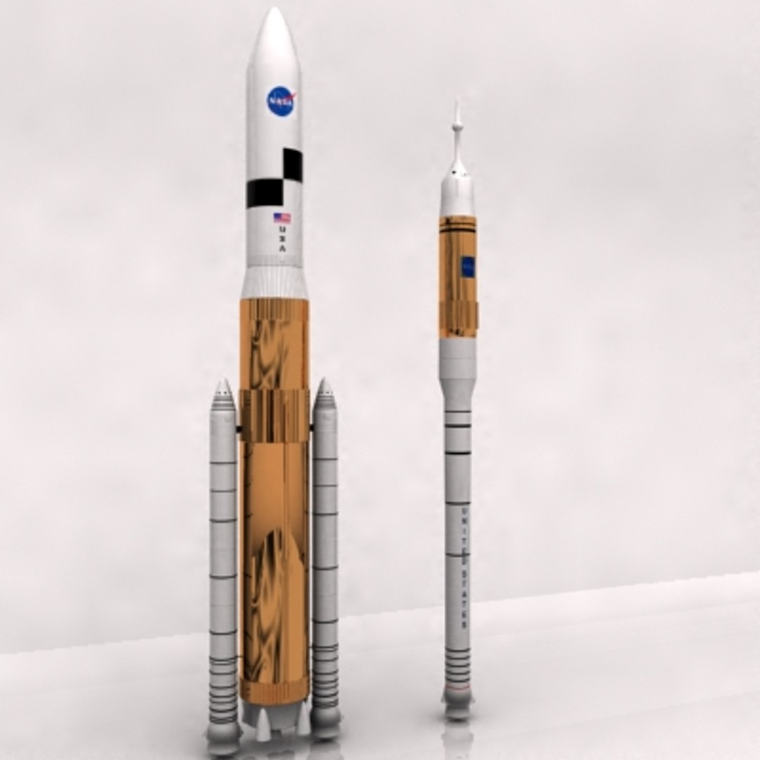 Set Rockets Ares Orion 3d Model
