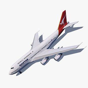 3d model boeing 747-8i qantas