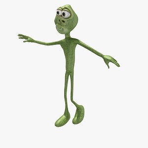 cartoon frog 3d model