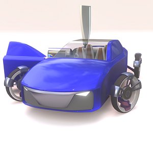 3d self sedan car