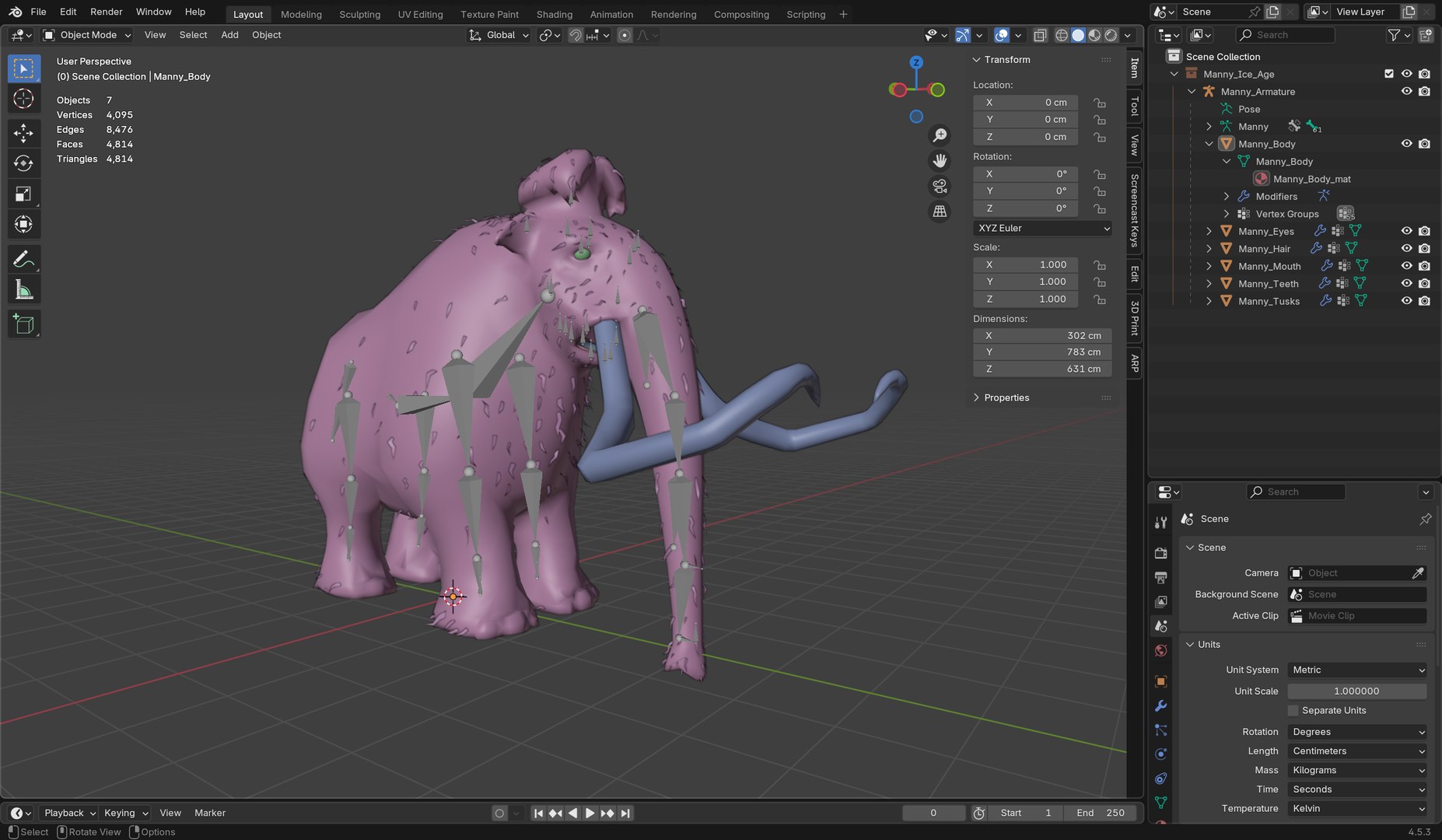 Manny - Ice Age 3D https://p.turbosquid.com/ts-thumb/gM/mLn4x1/31/14/png/1760468539/1920x1080/fit_q87/5ffd737d13c7ab2ca215d45dcd2b443c76c02d80/14.jpg