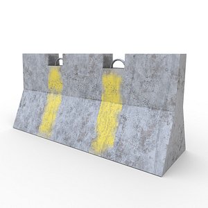 concrete barrier - pbr model
