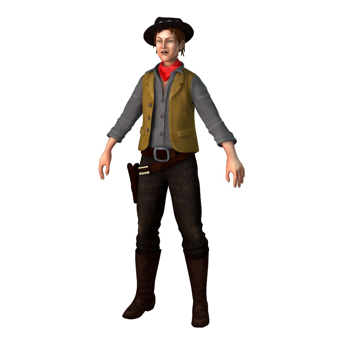 modelo 3d el pistolero Billy el niño - TurboSquid 1202547, image size:1080x1080