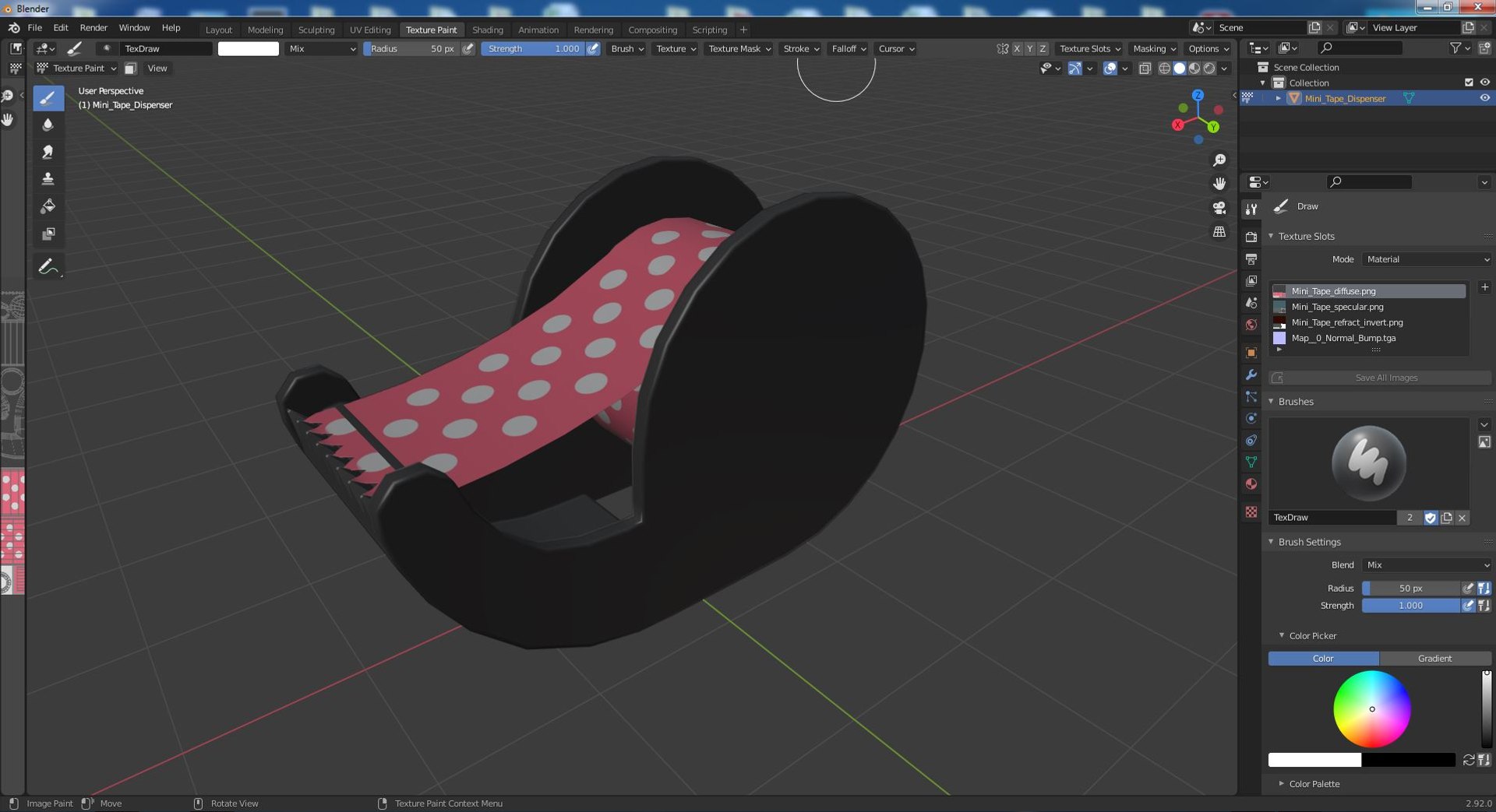 3D Mini Tape Dispenser https://p.turbosquid.com/ts-thumb/gM/sIdZ4H/HN/minitapedispenservray3dmodel020/jpg/1636401672/1920x1080/fit_q87/5ed01fe56f66387aff51db3ba26ee581965b9182/minitapedispenservray3dmodel020.jpg