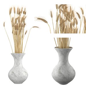 3D Wheat vase 3