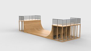 skate ramp 01 3D model 3D model