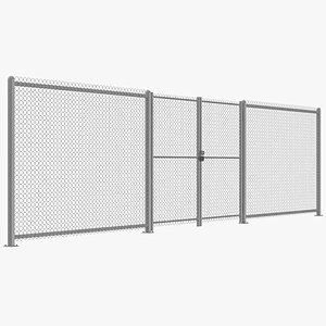 Seamless Metal Fence 05 model