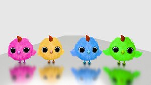 Baby Chicken 3D Character Rigged Animated