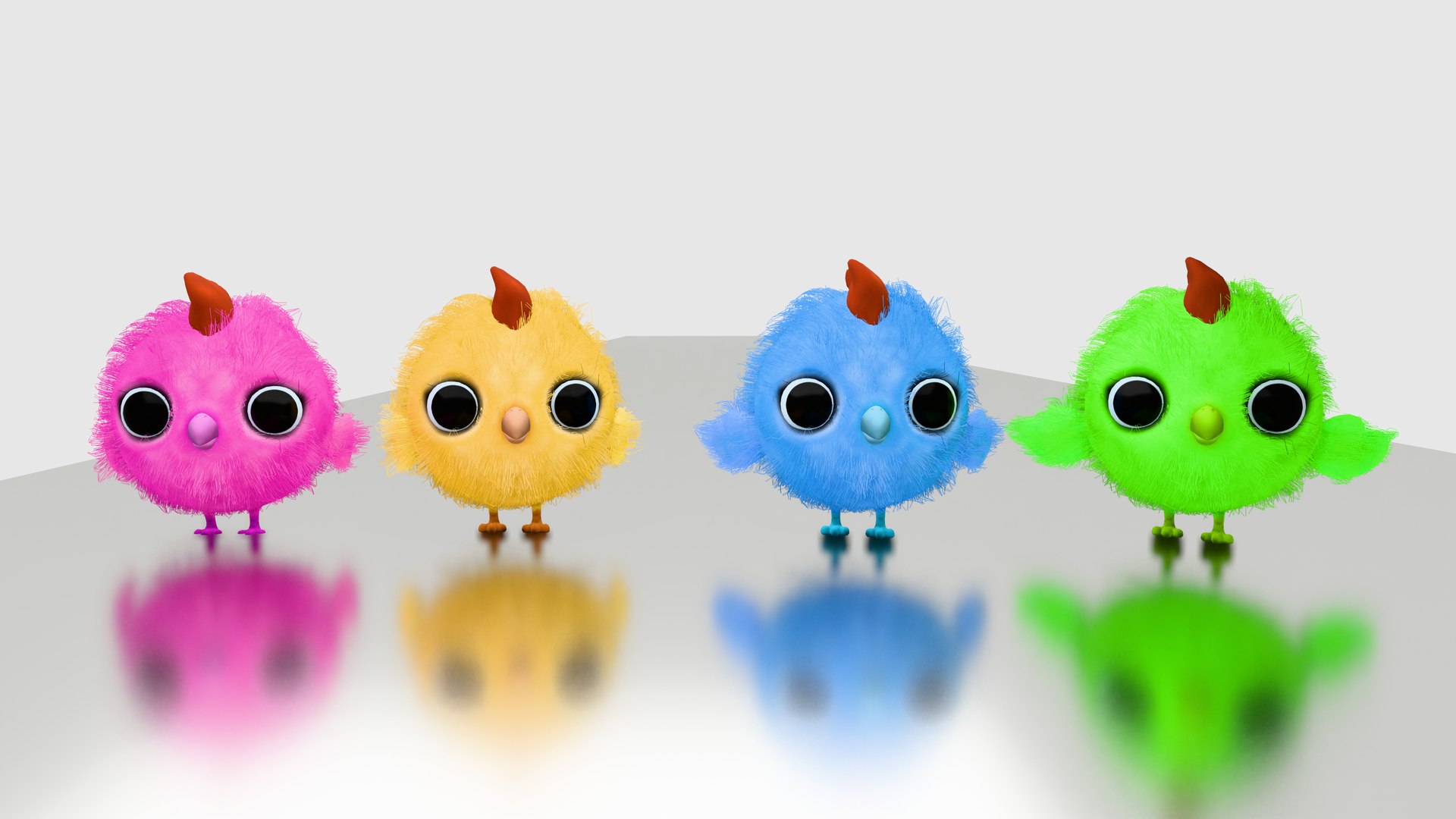 Baby Chicken 3D Character Rigged Animated 3D Model - TurboSquid 2408245
