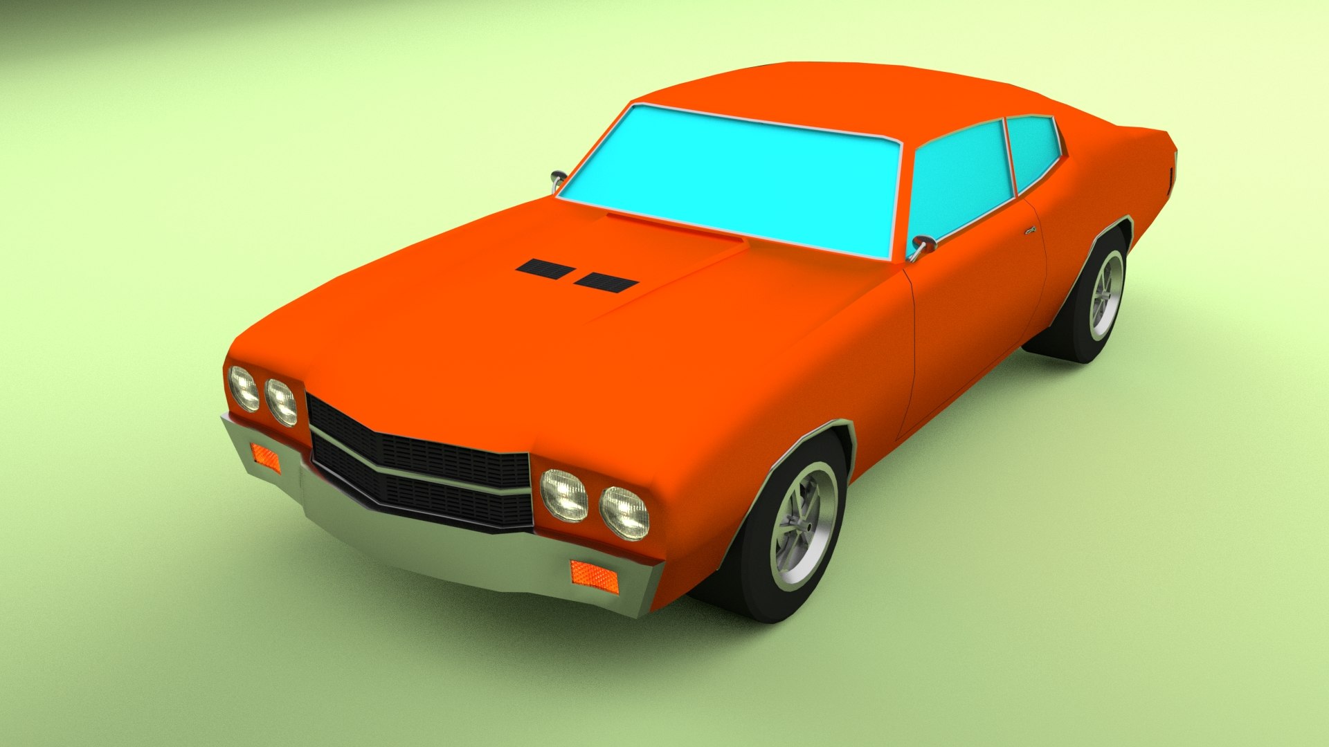 Simple Muscle Car 3D - TurboSquid 1351532