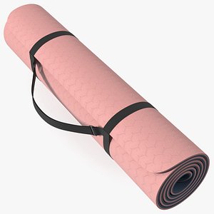 3D model Yoga Mat Twisted Pink