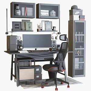 3D IKEA office workplace 133