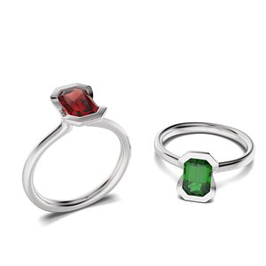 3D Emerald tension ring model