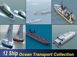 ship ocean transport 3d max