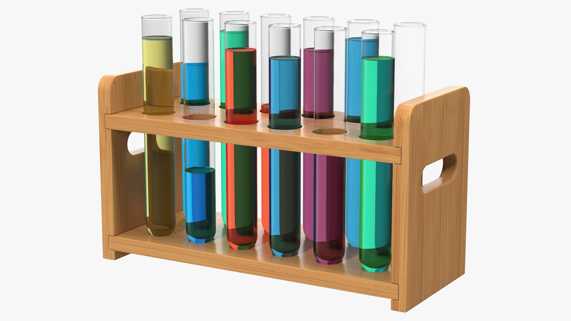 Set Test Tubes Rack 3D - TurboSquid 1498116