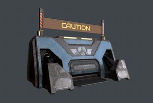 cyberpunk barrier 01 3D model