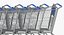 metal shopping carts 01 3D
