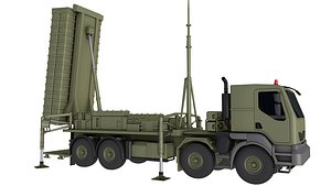 3D SAMP-T Air Defense Missile System Armed Position model