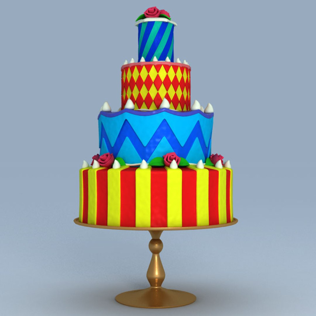 Colorful Cake 3d Model
